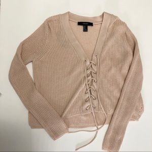 Cropped Tie Sweater
